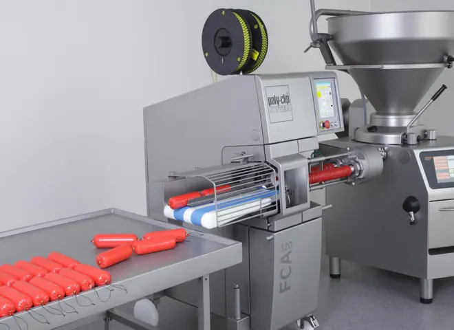 Poly-clip FCA 120 | Automatisk dobbeltclipser | Clipsemaskiner til tarm- og pølselukning | Nemco 